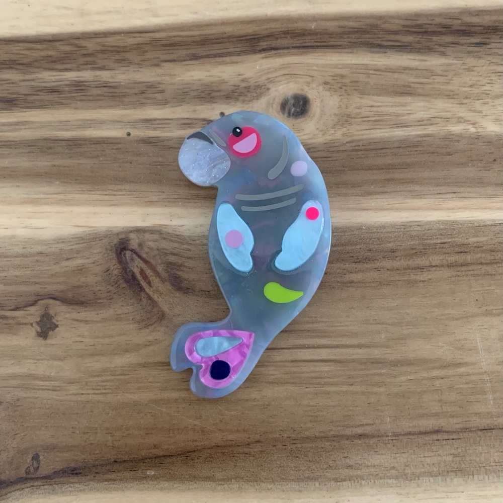 Erstwilder Dutiful Dugong Brooch sea life Pin NWOT